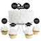 Big Dot of Happiness Black and White 2026 Graduation Party - Dessert Cupcake Toppers - Clear Treat Picks - Set of 24